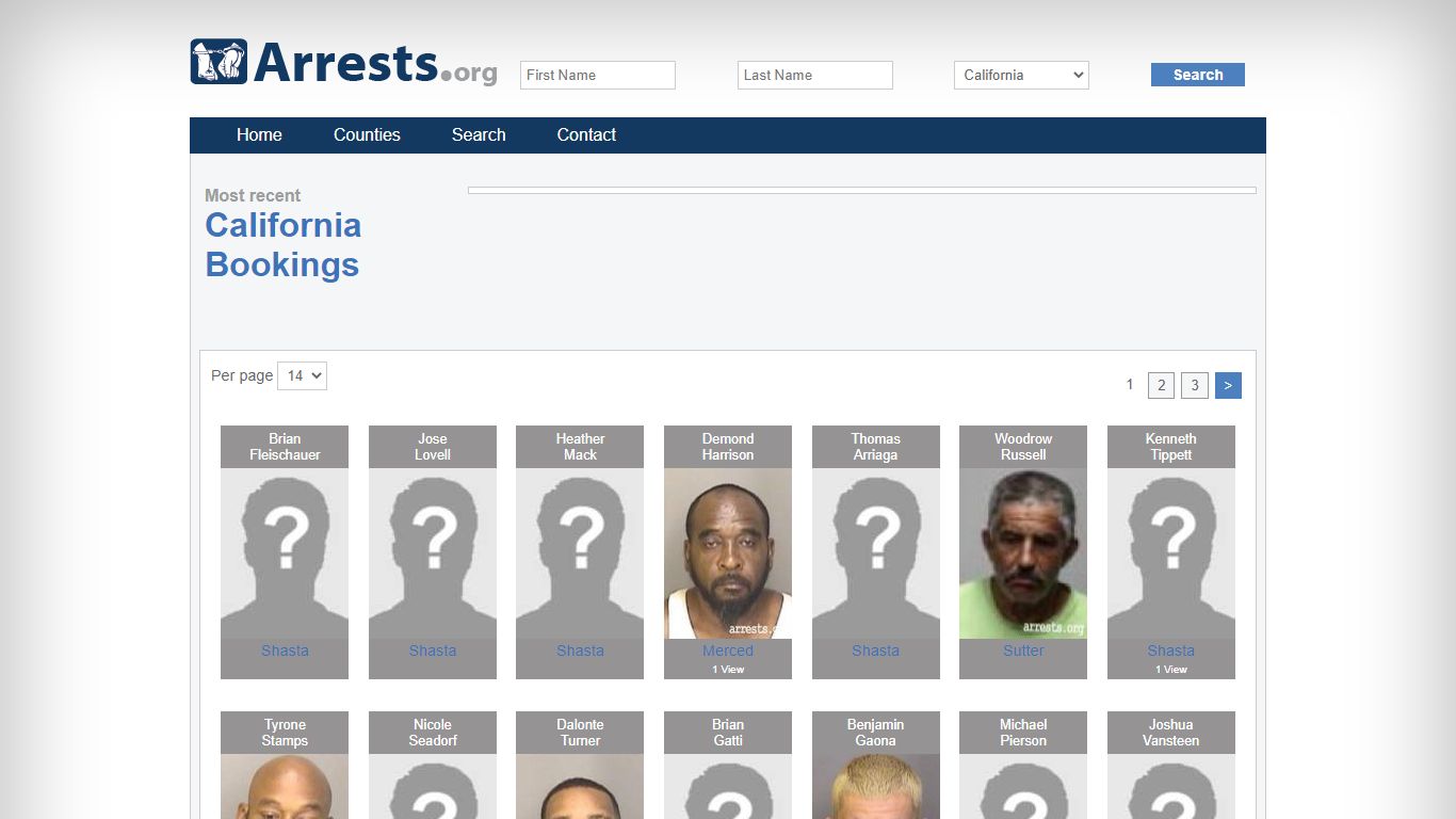 California Arrests and Inmate Search